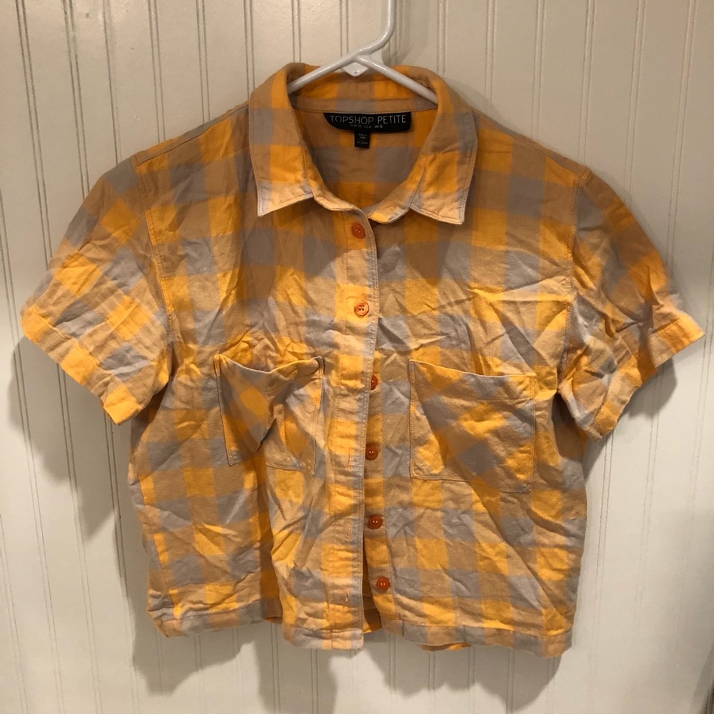 Topshop Crop Collar Tee